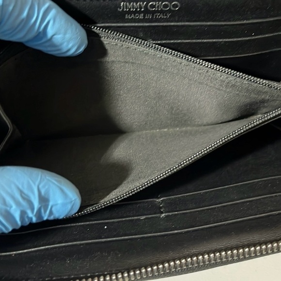 JIMMY CHOO LEATHER STAR STUD ZIPPY LONG WALLET - Picture 12 of 12
